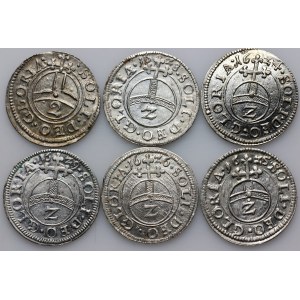 Germany, Bavaria, Maximilian I 1623-1651, set of 2 Kreuzers (6 pieces)