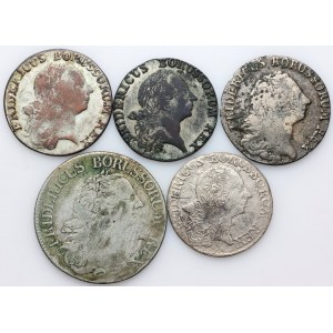 Germany, Prussia, Frederick II, set of coins from 1766-1772, (5 pieces)