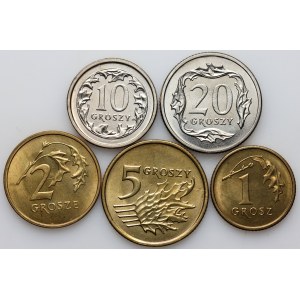 III RP, zestaw monet obiegowych z 2003 roku, (5 sztuk)