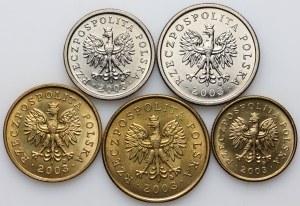Third Republic, 2003 circulating coin set, (5 pieces)