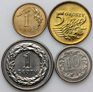 Third Republic, 1993 circulating coin set, (4 pieces)