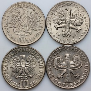 People's Republic of Poland, set of 10 gold coins from 1959-1965