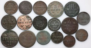 Germany, set of coins from the 18th-19th centuries, (17 pieces)