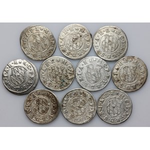 Germany, Bavaria, Maximilian I 1623-1651, set of 2 Kreuzers (10 pieces)