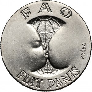 PRL, 10 zloty 1971, FAO - FIAT PANIS, PRÓBA, nickel
