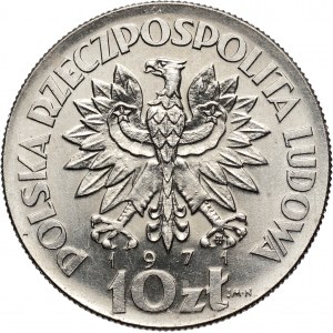 PRL, 10 zloty 1971, FAO - FIAT PANIS, PRÓBA, nickel