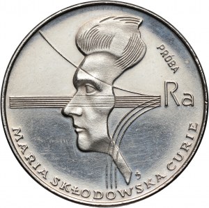 People's Republic of Poland, 100 gold 1974, Maria Skłodowska-Curie, PRÓBA, nickel