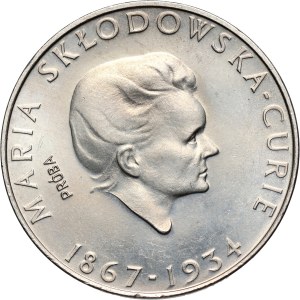PRL, 100 złotych 1974, Maria Skłodowska-Curie, PRÓBA, nikiel, głowa w prawo