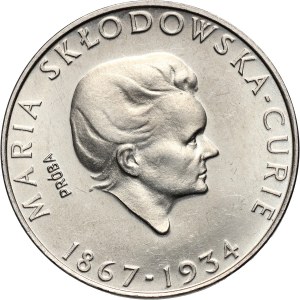 PRL, 100 złotych 1974, Maria Skłodowska-Curie, PRÓBA, nikiel, głowa w prawo