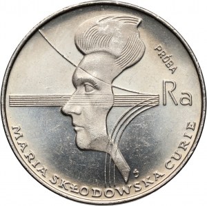 People's Republic of Poland, 100 gold 1974, Maria Skłodowska-Curie, PRÓBA, nickel