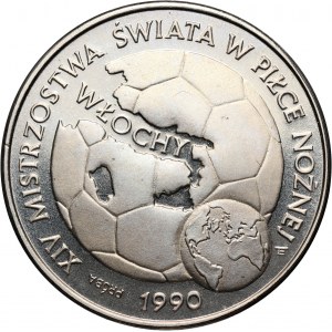 PRL, 20000 złotych 1989, XIV Mistrzostwa Świata w Piłce Nożnej - Włochy 1990, PRÓBA, nikiel
