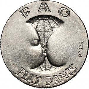 PRL, 10 zloty 1971, FAO - FIAT PANIS, PRÓBA, nickel