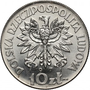 PRL, 10 zloty 1971, FAO - FIAT PANIS, PRÓBA, nickel