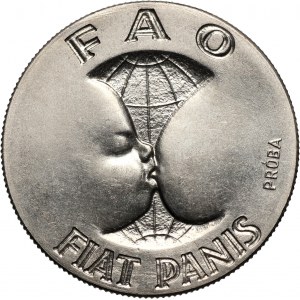 PRL, 10 złotych 1971, FAO - FIAT PANIS, PRÓBA, nikiel