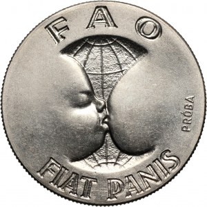 PRL, 10 zloty 1971, FAO - FIAT PANIS, PRÓBA, nickel