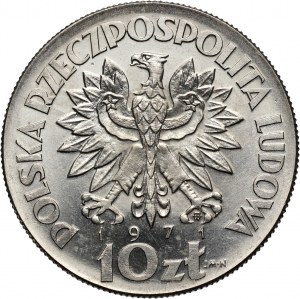 PRL, 10 zloty 1971, FAO - FIAT PANIS, PRÓBA, nickel