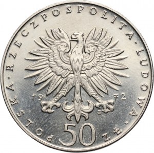 PRL, 50 zloty 1972, Frederic Chopin, SAMPLE, nickel