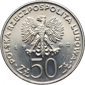 PRL, 50 złotych 1982, Bolesław III Krzywousty, PRÓBA, nikiel