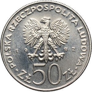 PRL, 50 złotych 1982, Bolesław III Krzywousty, PRÓBA, nikiel