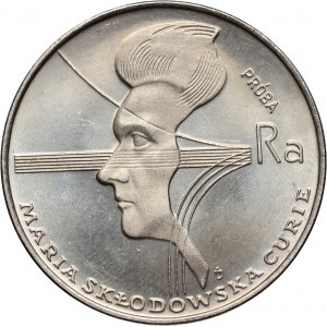 PRL, 100 złotych 1974, Maria Skłodowska-Curie, PRÓBA, nikiel