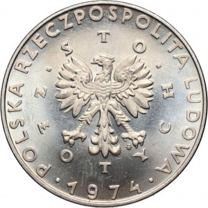 People's Republic of Poland, 100 gold 1974, Maria Skłodowska-Curie, PRÓBA, nickel