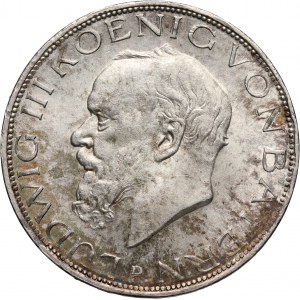 Germany, Bavaria, Ludwig III, 3 Mark 1914 D, Munich