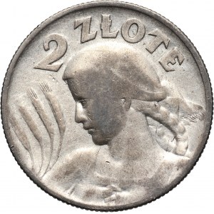 II RP, 2 złote 1925 z kropką, Londyn, Żniwiarka