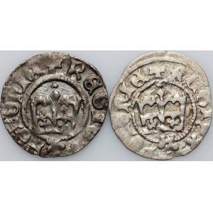 Jan Olbracht 1492-1501, zestaw półgroszy bez daty, (2 sztuki)