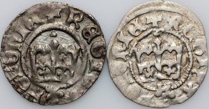 John Olbracht 1492-1501, set of half-pennies without date, (2 pieces)