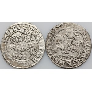 Zygmunt II August, zestaw półgroszy z lat 1550-1560, Wilno, (2 sztuki)