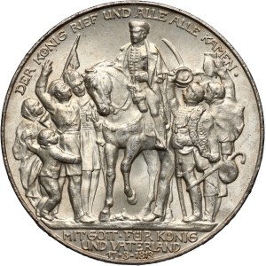 Germany, Prussia, Wilhelm II, 3 Mark 1913 A, Berlin, 100th Anniversary of the victory at the Battle of Leipzig