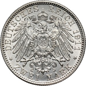 Germany, Bavaria, 2 Mark 1911 D, Death of Regent Luitpold