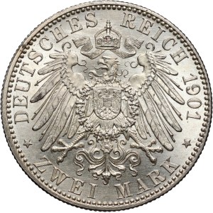 Germany, Prussia, Wilhelm II, 2 Mark 1901 A, Berlin, 200th Anniversary of the Kingdom of Prussia