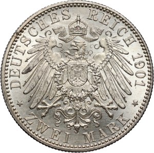 Germany, Prussia, Wilhelm II, 2 Mark 1901 A, Berlin, 200th Anniversary of the Kingdom of Prussia