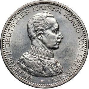 Germany, Prussia, Wilhelm II, 5 Mark 1913 A, Berlin, 25th Anniversary of the Reign