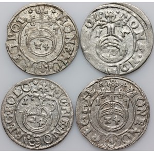Zygmunt III Waza, zestaw półtoraków z lat 1615-1619, (4 sztuki)