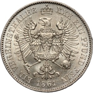 Germany, Prussia, Wilhelm I, Thaler 1861 A, Berlin