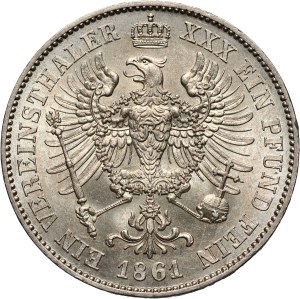 Germany, Prussia, Wilhelm I, Thaler 1861 A, Berlin