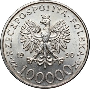 III RP, 100000 złotych 1990, Solidarność, Typ A