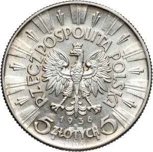 II RP, 5 zloty 1936, Warsaw, Józef Piłsudski