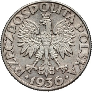 II RP, 5 złotych 1936, Warszawa, Żaglowiec
