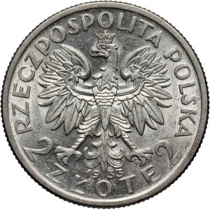 II RP, 2 złote 1933, Warszawa, Głowa Kobiety