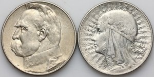 II RP, set of 5 gold coins 1933-1938, (2 piecesI)