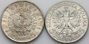 II RP, set of 5 gold coins 1933-1938, (2 piecesI)