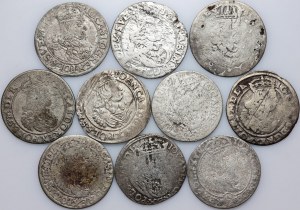 John II Casimir, set of sixpences, (10 pieces)