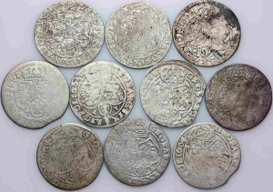 John II Casimir, set of sixpences, (10 pieces)
