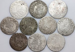 John II Casimir, set of sixpences, (10 pieces)