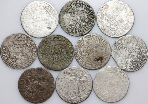 John II Casimir, set of sixpences, (10 pieces)