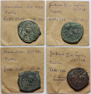 Byzantium, coin set, (4 pieces)