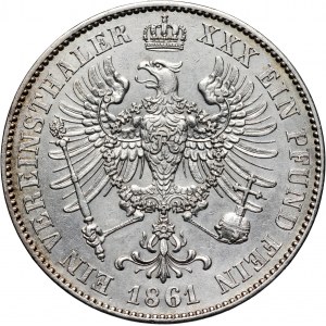 Germany, Prussia, Wilhelm I, Thaler 1861 A, Berlin